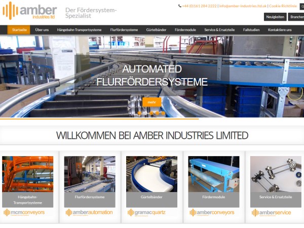 Neue Website von Amber Industries in deutscher Sprache gestartet
