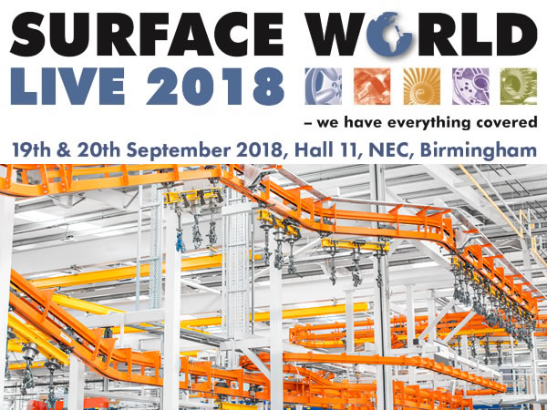 Besuchen Sie uns auf der Surface World 2018 im NEC.